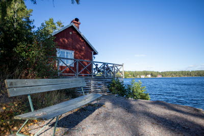 Röd stuga i Lennartsfors